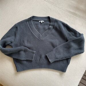 Reformation Cropped Cotton Sweater